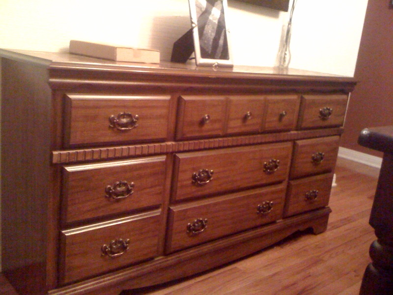 Custom Refinished Dresser Old White Provence Blue Lindauer